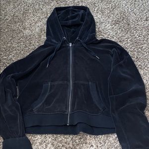 Velvet Zip up Sweater